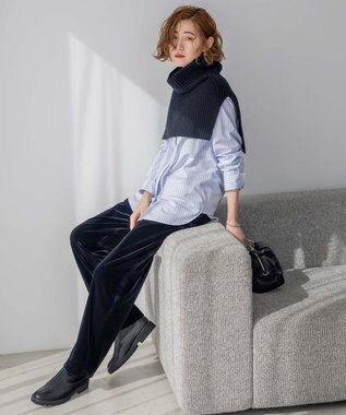 23区 ウールカシミヤ ネックウォーマー ブラック系