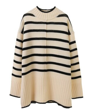 Green Parks 洗えるモックネックニットプルオーバー Off White