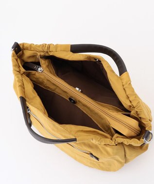 LA BAGAGERIE 【MONICA】サイドギャザー2WAYトートバッグ Sサイズ マスタード