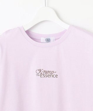 J.PRESS LADIES 【洗える】ロゴ Tシャツ ラベンダー系