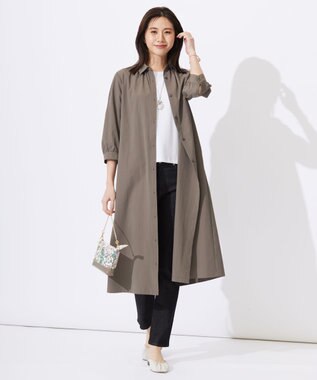 J.PRESS LADIES L ワイドリブジャージー タックスリーブ カットソー ホワイト系