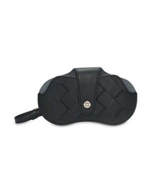 PELLE BORSA ストラップ付きめがねケース Chrono Weave クロノウィーブ 5855 ブラック