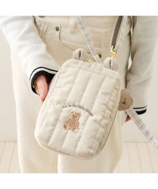 PET PARADISE ペットパラダイス くまちゃん キルトポーチ ブラウン