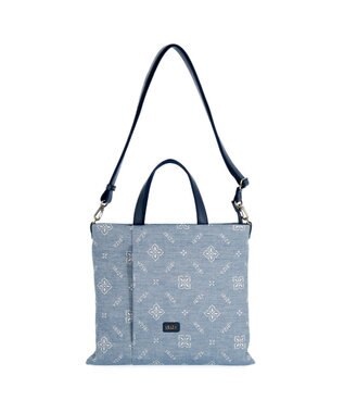 IBIZA アスール　ロゴデニム　2WAYバッグ 水色