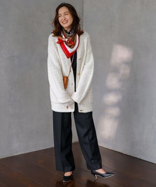 23区 【CLASSY.1月号掲載】スムージーコットン シアー ニット ブラック系