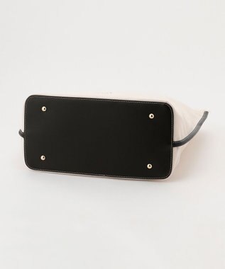 LA BAGAGERIE 【MONICA】A4フリンジキャンバストート ブラック×アイボリー