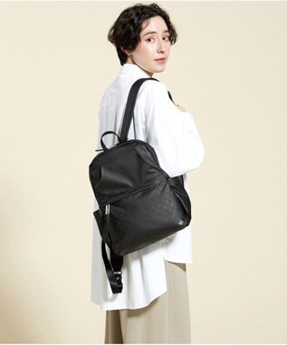 LA BAGAGERIE モノグラムデイリーバックパック ブラック