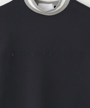 23区GOLF 【23Fondation/WOMEN】【吸水速乾/UVケア】ラインモックシャツ ブラック系