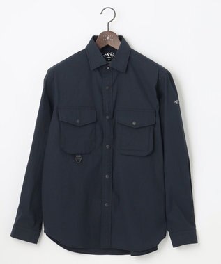 JOSEPH ABBOUD MOUNTAIN 【UNISEX】ECO撥水 ハイパワーストレッチアウトドアシャツ ネイビー系