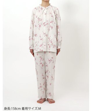 WACOAL ワコール_リラックス＆スリープ パジャマ 長袖 長ズボン 綿100%(本体) レディース KDX510 /ワコール アイボリー