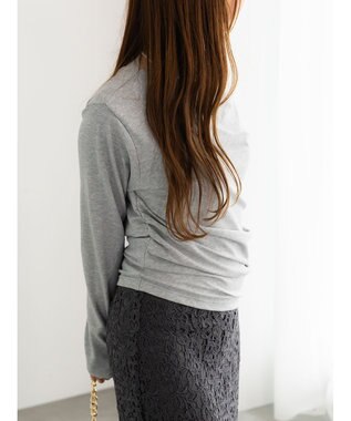 Te chichi スムースアシメロングスリーブプルオーバー《2025Autumn catalog vol.2 item》 グレー