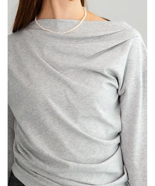 Te chichi スムースアシメロングスリーブプルオーバー《2025Autumn catalog vol.2 item》 グレー