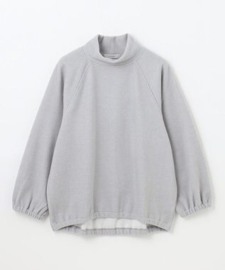 ANY L リブ起毛モックネックプルオーバー グレー