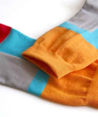 nitorito 【UNISEX】米沢オリジナル柄 block 靴下 yellow