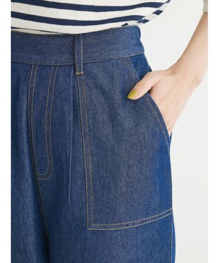 Green Parks インド綿 デニムストレートパンツ One Wash