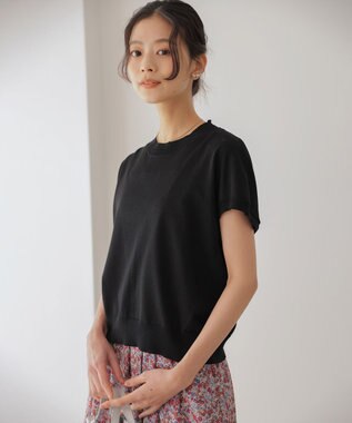 組曲 シアー ニットT ブラック系