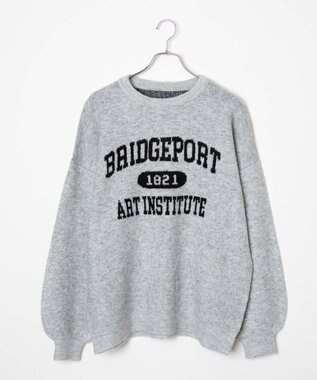 WEGO フラッフィーロゴジャガードニットプルオーバー グレーその他