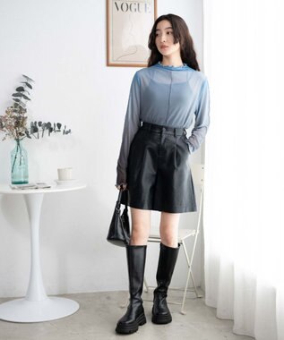 WEGO グラデーションシアーロンT ブルー