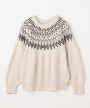 ANY 【洗濯機可能】フェザー求心ニット エクリュ