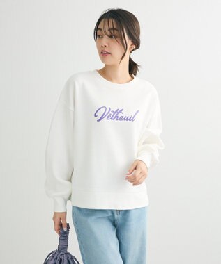 Green Parks 裏起毛発泡ロゴプルオーバー Off White