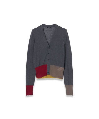 JOSEPH 【洗える】キャッシュエアー オーバーレイ　カーディガン Smoke combo