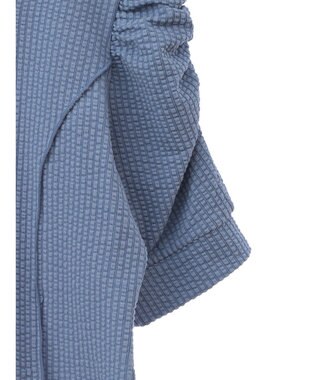 earth music&ecology ぽこぽこパワショルプルオーバー Blue