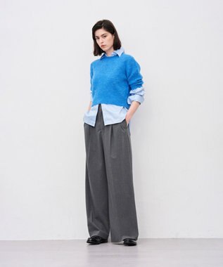 uncrave アルパカファーニット ショートトップス ブルー