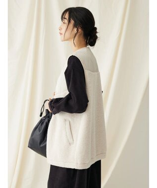 CRAFT STANDARD BOUTIQUE キルティングボア切替ベスト Ivory