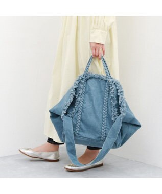 UNBILLION カシュカシュ cachecache / 2wayビッグデニムトート ブルー