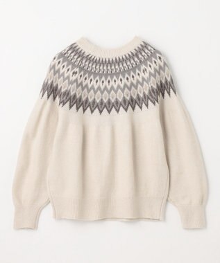 ANY 【洗濯機可能】フェザー求心ニット エクリュ