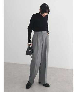 Green Parks ・ＥＬＥＮＣＡＲＥ　ＤＵＥ　ハイショクリブハイネックニット Black