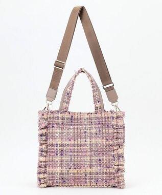 TOCCA 【美人百花掲載】【一部カラー撥水】TRIM WAVES MINITOTE ミニトートバッグ ライラック系