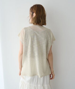 YECCA VECCA 【2点SET】ヘンリーネックスラブシアーニット Light Beige