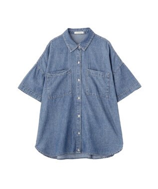 Green Parks 半袖シアーデニムシャツ Indigo
