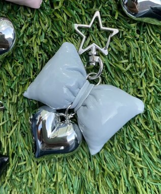 WEGO クッションリボンハートキーホルダー