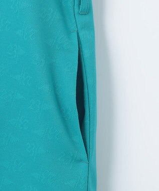 23区GOLF 【WOMEN】【吸水速乾】フラッグロゴジャガード ワンピース 腰回りカバー 1枚で決まる ターコイズブルー系