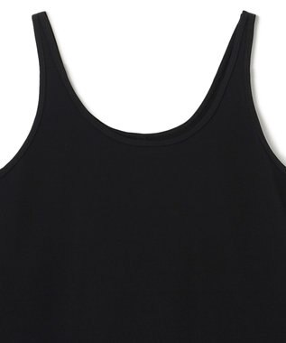 BEIGE， 【洗える】BROIS / コットンシャツテールタンクトップ Black