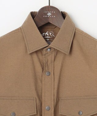 JOSEPH ABBOUD MOUNTAIN 【UNISEX】ECO撥水 ハイパワーストレッチアウトドアシャツ キャメル系