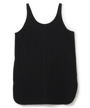 BEIGE， 【洗える】BROIS / コットンシャツテールタンクトップ Black