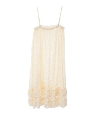 earth music&ecology ２ｗａｙレースレイヤードスカート Light Yellow