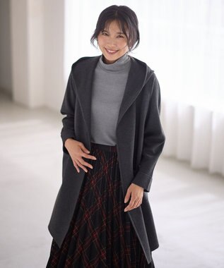 ANY 【洗濯機可】フーディーコーディガン チャコール