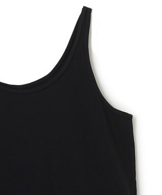 BEIGE， 【洗える】BROIS / コットンシャツテールタンクトップ Black