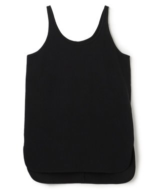 BEIGE， 【洗える】BROIS / コットンシャツテールタンクトップ Black