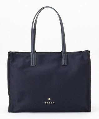 TOCCA SIDE RIBBON NYLONTOTE バッグ ネイビー系