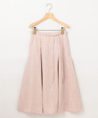 組曲 S 【WEB限定】エアリーフラワージャガード フレアスカート ピンクグレージュ系