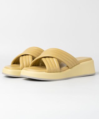 BONTRE 【BONTRE/ボントレ】パフィーステッチクロスサンダル/40351-US イエロー