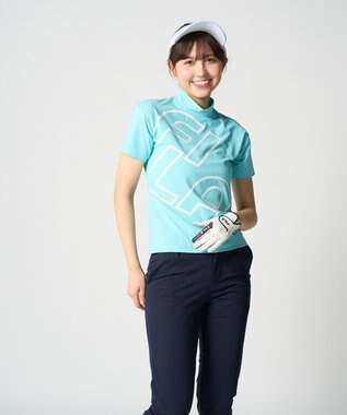 FILA GOLF／marie claire 【FILA GOLF】 バックプリントモックネックシャツ ミント