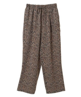 Green Parks クリンクルテーパードイージーパンツ Leopard
