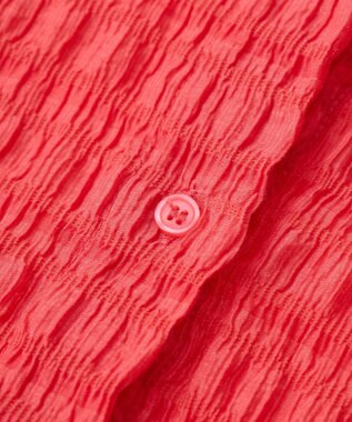 Green Parks シアーシャーリングフレンチスリーブシャツ Purple