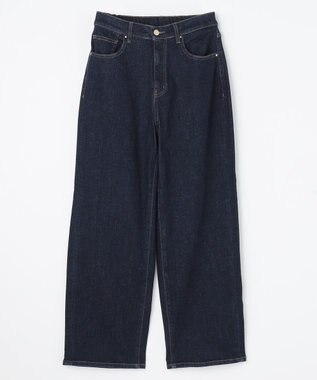 ANY L 【ウエストゴム】ストレートワイドデニム ダークインディゴ